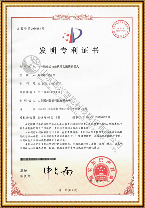 一種梳理式枝條狀果實采摘機器人